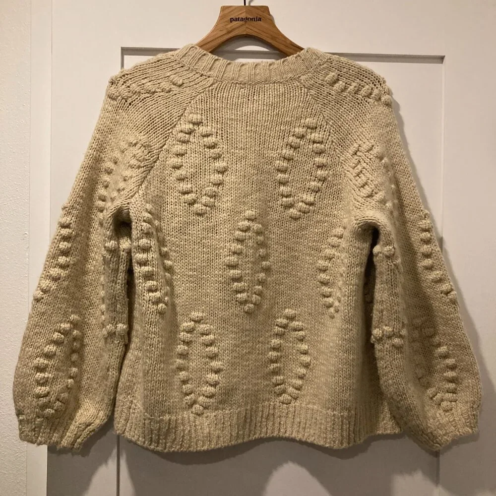 Lucky Brand | Cream Bauble Cardigan | Small - Picture 3 of 11